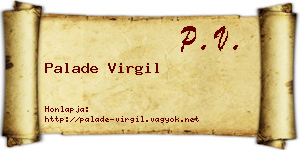 Palade Virgil névjegykártya